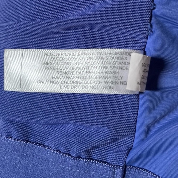 LIVI Active Lane Bryant Wireless Low Impact Lace Sports Bra Violet Purple 26 4x - Picture 7 of 7